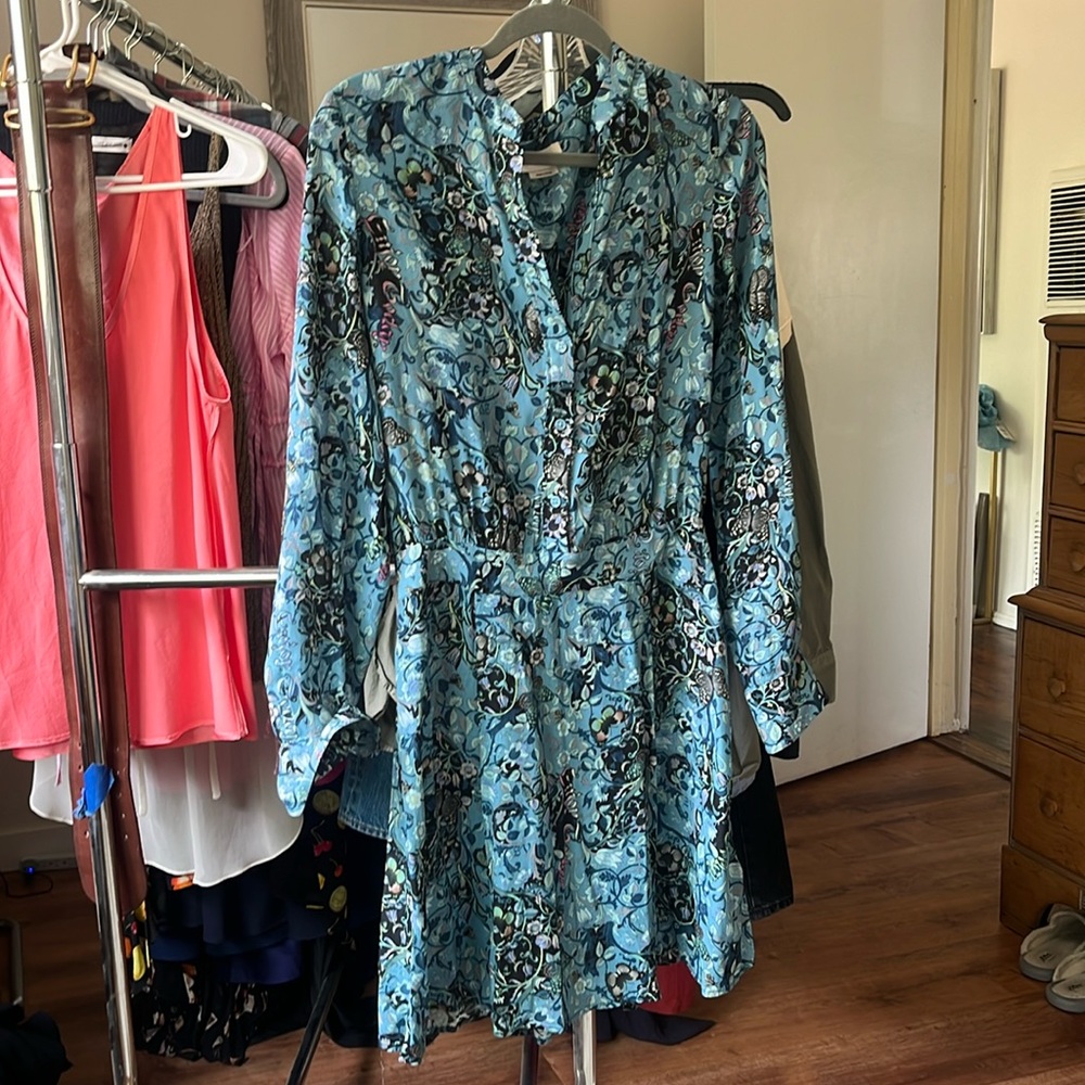 Cute butterfly pattern Zadig and Voltaire blue mini dress
